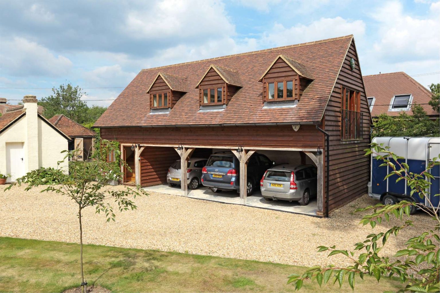Traditional Oak Frame Garages Built in the UK English Heritage buildings